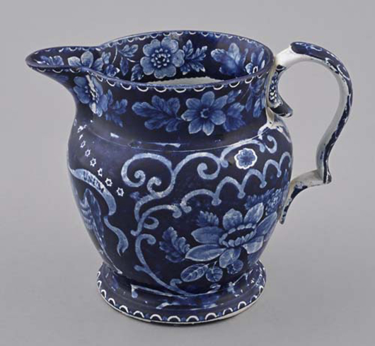 Seal of the United States pitcher, 5 3/4 inches high. Estimate: $1,200-$1,800. Pook & Pook Inc. image.
